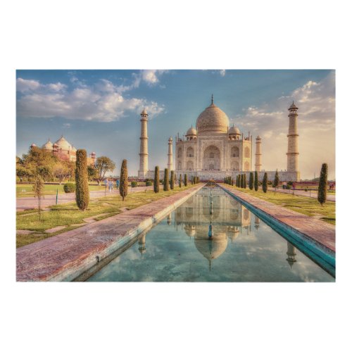 Monuments  Taj Mahal Sunrise Wood Wall Art