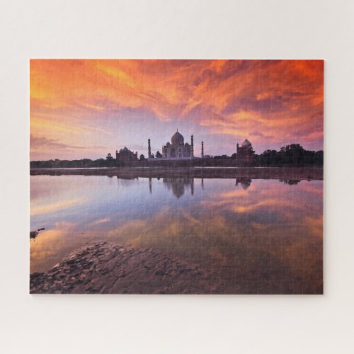 Monuments  Taj Mahal Sunset Jigsaw Puzzle