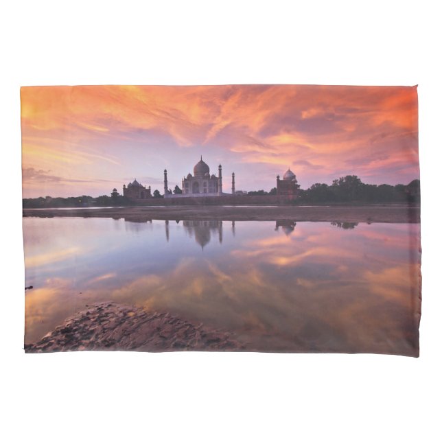 Monuments | Taj Mahal Sunset Pillow Case (Front)
