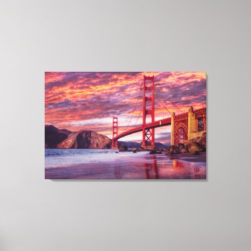 Monuments  The Golden Gate San Francisco CA Canvas Print