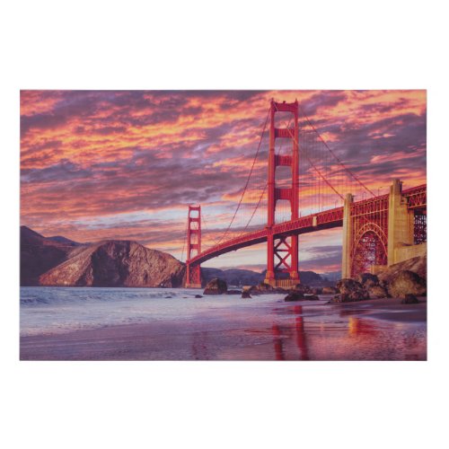 Monuments  The Golden Gate San Francisco CA Faux Canvas Print