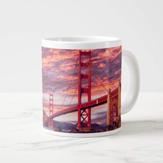 Monuments | The Golden Gate San Francisco, CA Giant Coffee Mug (Front Right)