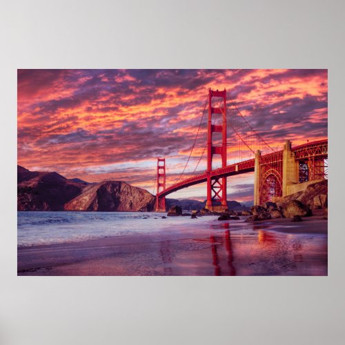 Monuments  The Golden Gate San Francisco CA Poster