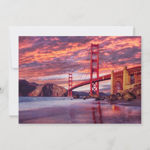 Monuments  The Golden Gate San Francisco CA Thank You Card