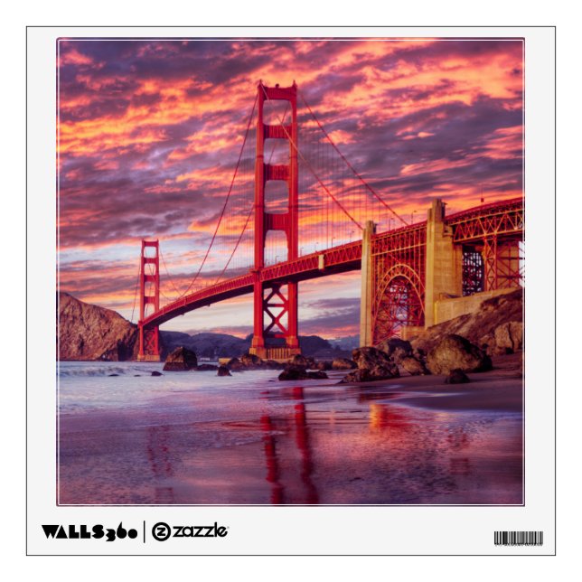 Monuments | The Golden Gate San Francisco, CA Wall Decal (Front)