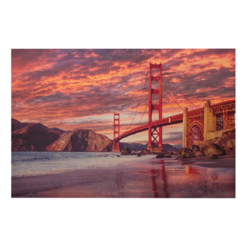 Monuments  The Golden Gate San Francisco CA Wood Wall Art