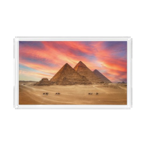 Monuments  The Great Pyramids Acrylic Tray