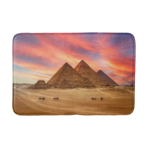 Monuments  The Great Pyramids Bath Mat