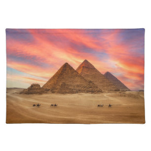 Monuments The Great Pyramids Cloth Placemat
