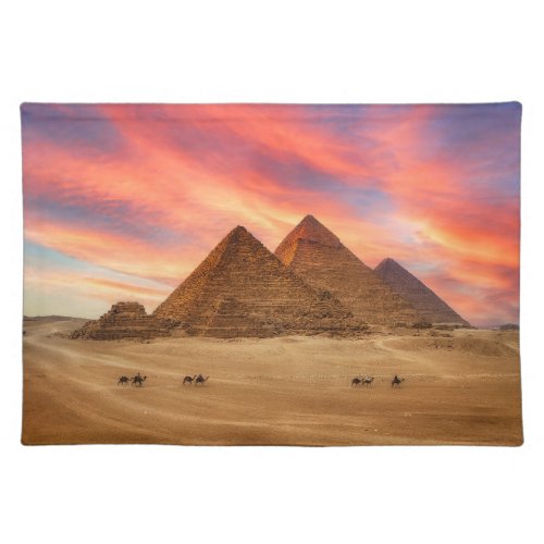 Monuments  The Great Pyramids Cloth Placemat