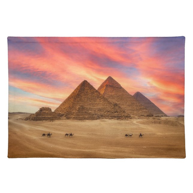 Monuments | The Great Pyramids Cloth Placemat (Front)