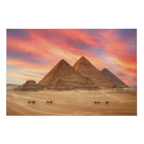 Monuments  The Great Pyramids Faux Canvas Print