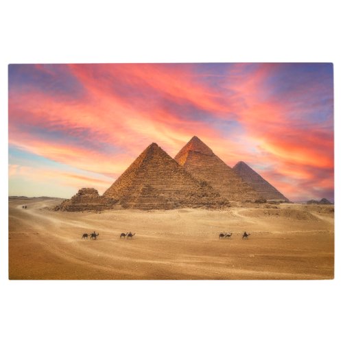 Monuments  The Great Pyramids Metal Print