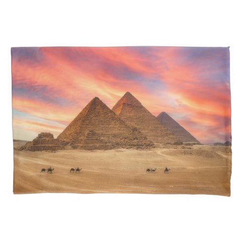 Monuments  The Great Pyramids Pillow Case