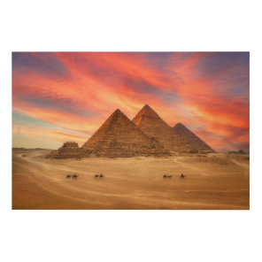 Monuments | The Great Pyramids Wood Wall Art
