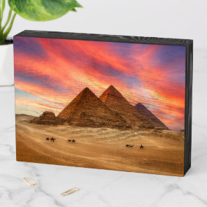 Monuments | The Great Pyramids Wooden Box Sign