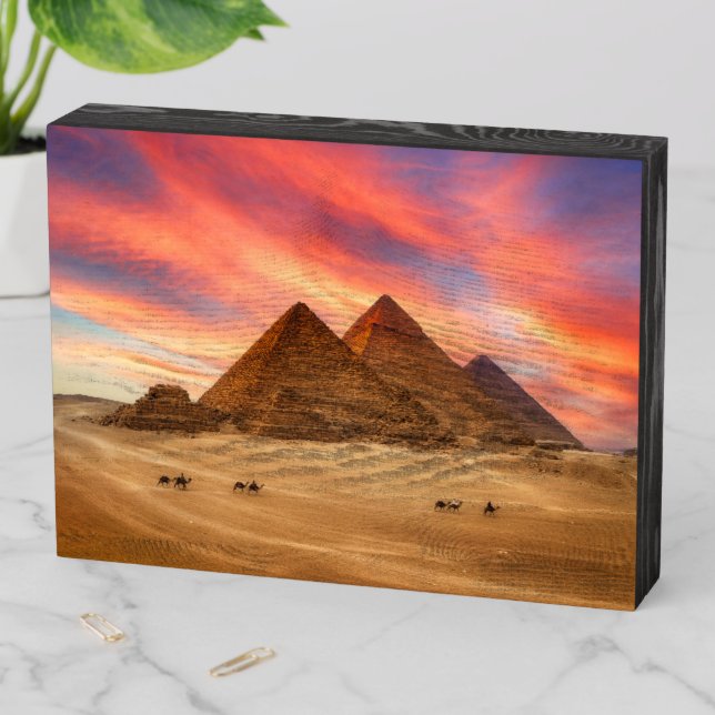 Monuments | The Great Pyramids Wooden Box Sign (In Situ Horizontal)