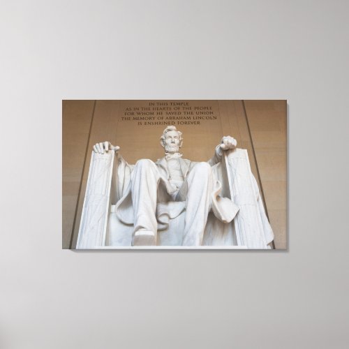 Monuments  The Lincoln Memorial Canvas Print