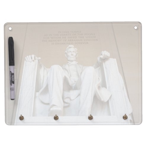 Monuments  The Lincoln Memorial Dry Erase Board With Keychain Holder