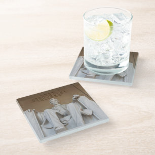 Monuments The Lincoln Memorial Glass Coaster