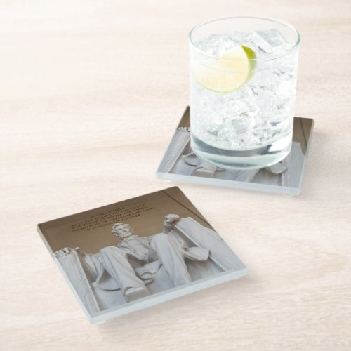 Monuments  The Lincoln Memorial Glass Coaster