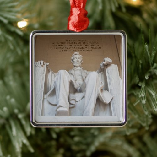 Monuments  The Lincoln Memorial Metal Ornament