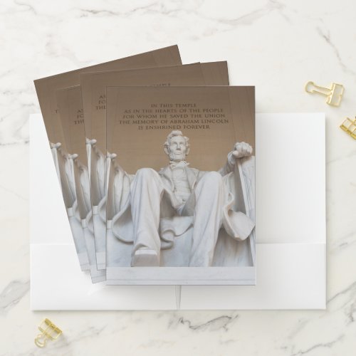 Monuments  The Lincoln Memorial Pocket Folder