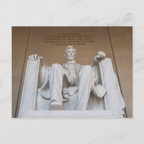 Monuments  The Lincoln Memorial Postcard