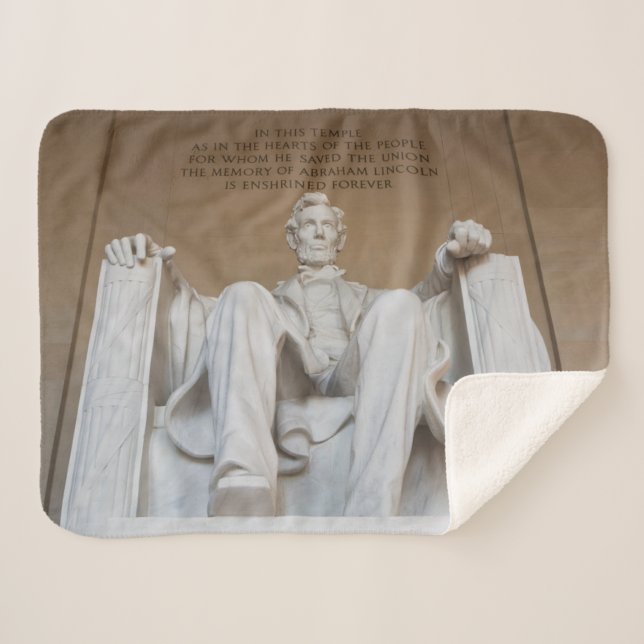 Monuments | The Lincoln Memorial Sherpa Blanket (Front (Horizontal))