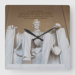 Monuments The Lincoln Memorial Square Wall Clock