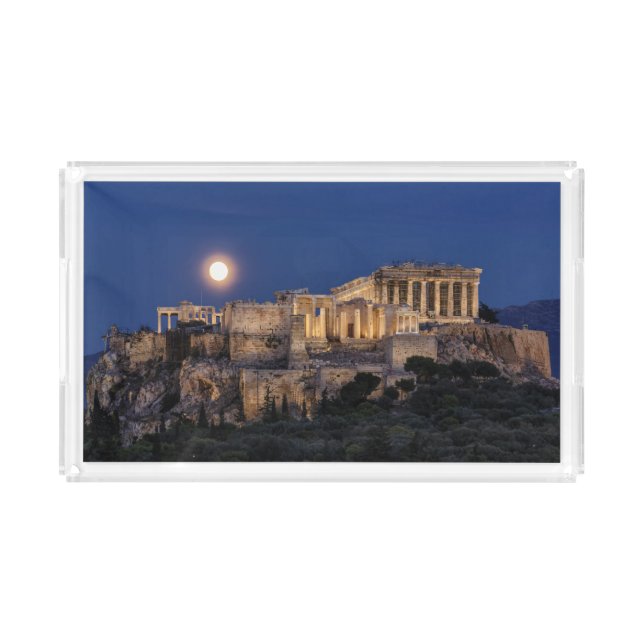 Monuments | The Parthenon Athens, Greece Acrylic Tray (Front)
