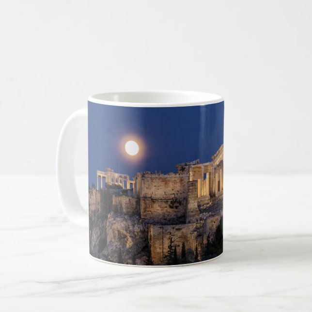 Monuments | The Parthenon Athens, Greece Coffee Mug (Front Left)