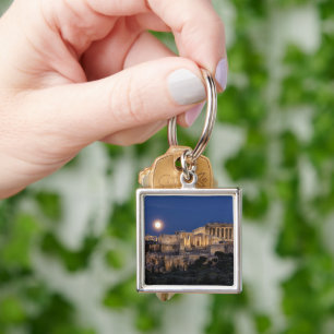Monuments   The Parthenon Athens, Greece Keychain