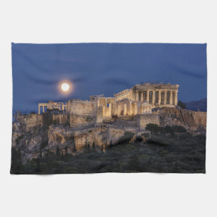 Monuments The Parthenon Athens, Greece Kitchen Towel