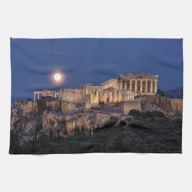 Monuments | The Parthenon Athens, Greece Kitchen Towel (Horizontal)
