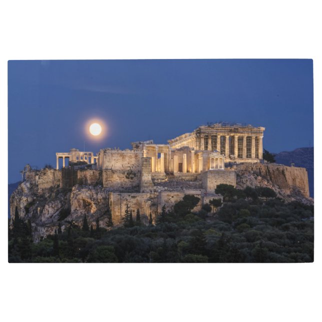 Monuments | The Parthenon Athens, Greece Metal Print (Front)