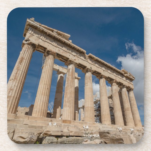 Monuments | The Parthenon, Greece Beverage Coaster (Front)