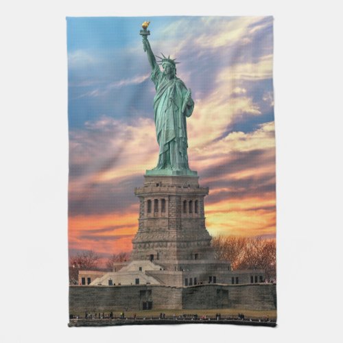 Monuments  The Statue of Liberty Kitchen Towel