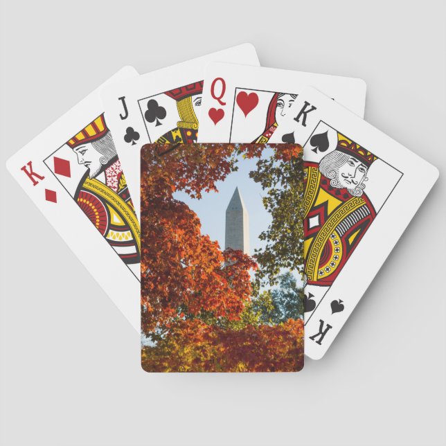 Monuments | Washington Monument in Autumn Poker Cards (Back)