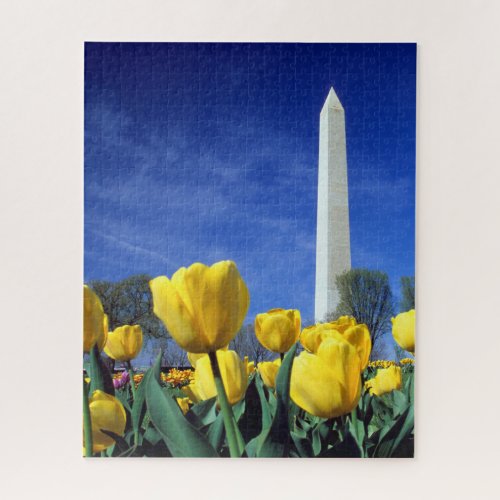 Monuments  Washington Monument in Spring Jigsaw Puzzle