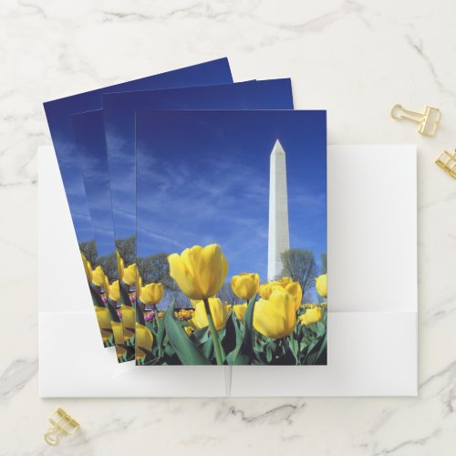 Monuments  Washington Monument in Spring Pocket Folder