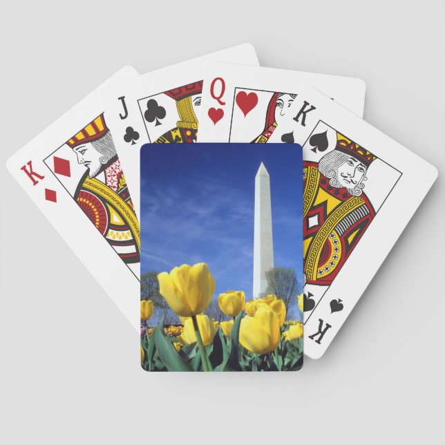Monuments | Washington Monument in Spring Poker Cards (Back)