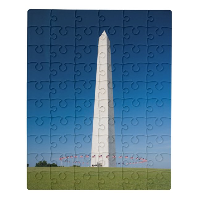 Monuments | Washington Monument with Flags Jigsaw Puzzle (Puzzle Vertical)
