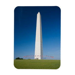 Monuments Washington Monument with Flags Magnet