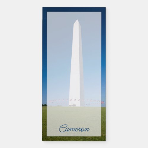 Monuments  Washington Monument with Flags Magnetic Notepad