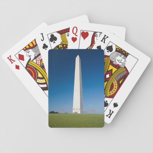 Monuments  Washington Monument with Flags Playing Cards