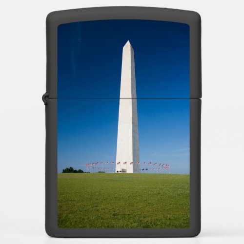 Monuments  Washington Monument with Flags Zippo Lighter