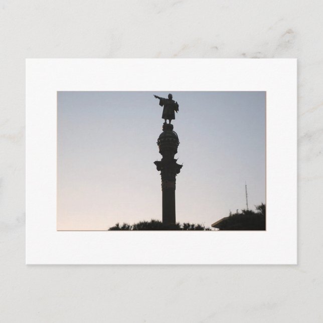 Monumtento a Colón, Barcelona Postcard (Front)