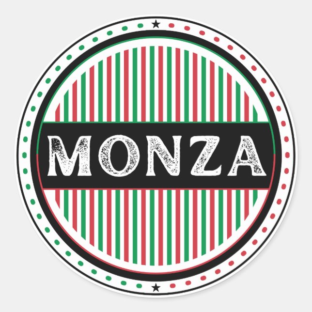Monza City Pride Emblem – Italian Identity Classic Round Sticker (Front)