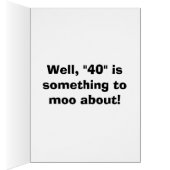 MOO-"40" IS SOMETHING TO MOO ABOUT TALKING COW (Inside (Right))